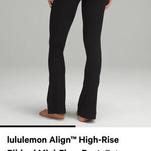 lululemon Align™ High-Rise Ribbed Mini-Flare Pant Extra Short - Size 6 NWT